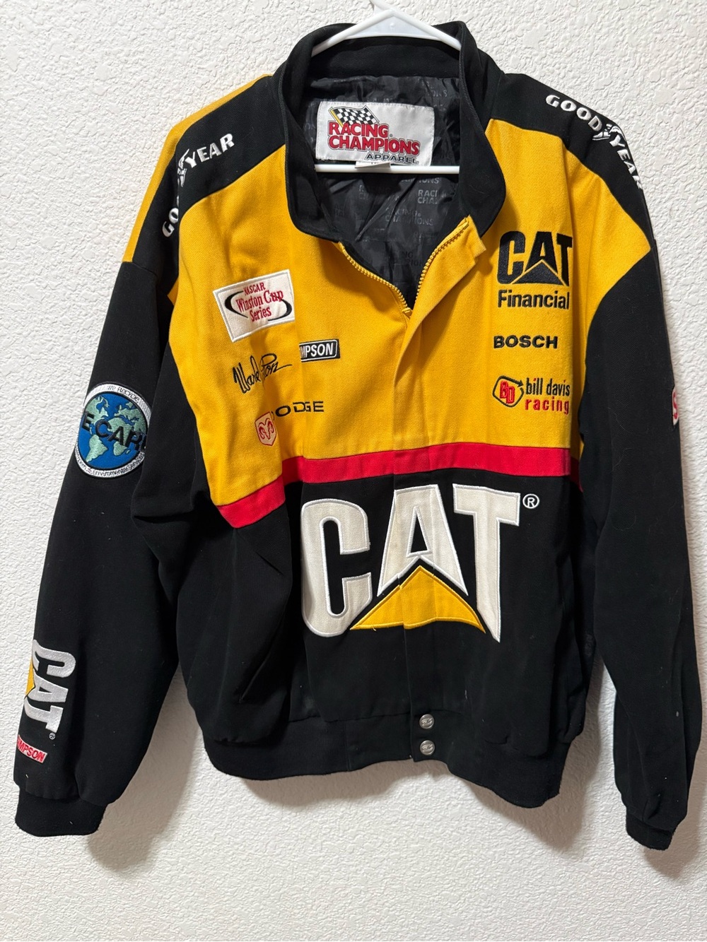 Vintage Ward Burton #22 CAT NASCAR Racing Champions Jacket Men’s M
